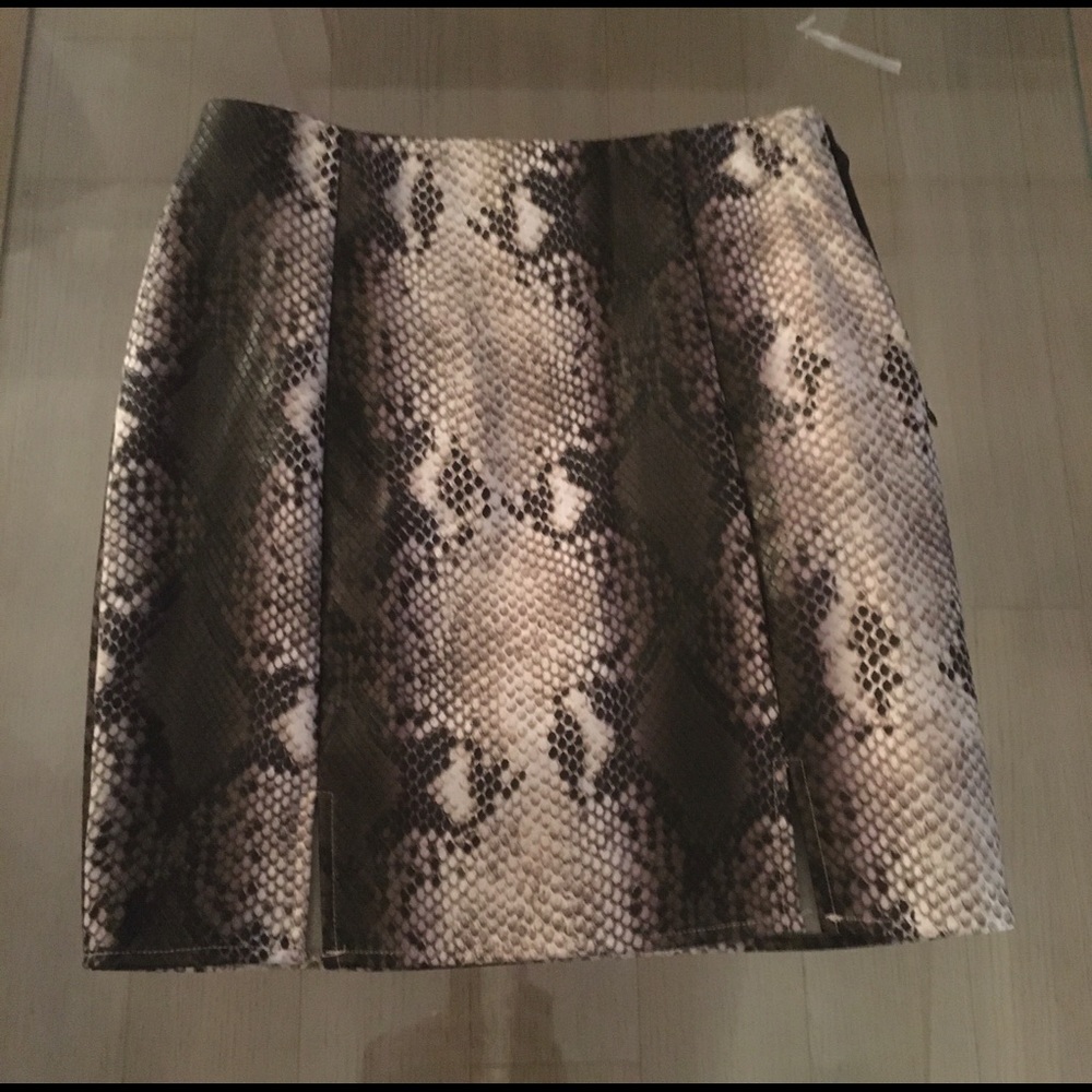 Snakeskin Mini Skirt